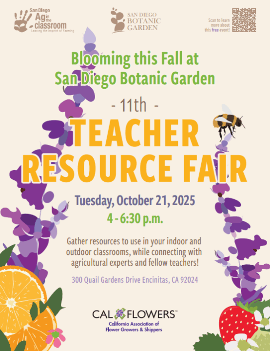 Announcement Flyer for SDAITC Teacher Resource Fair on Oct. 21, 2025